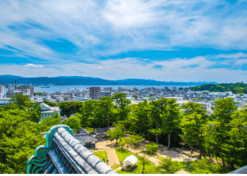 島根県を上空から見た画像